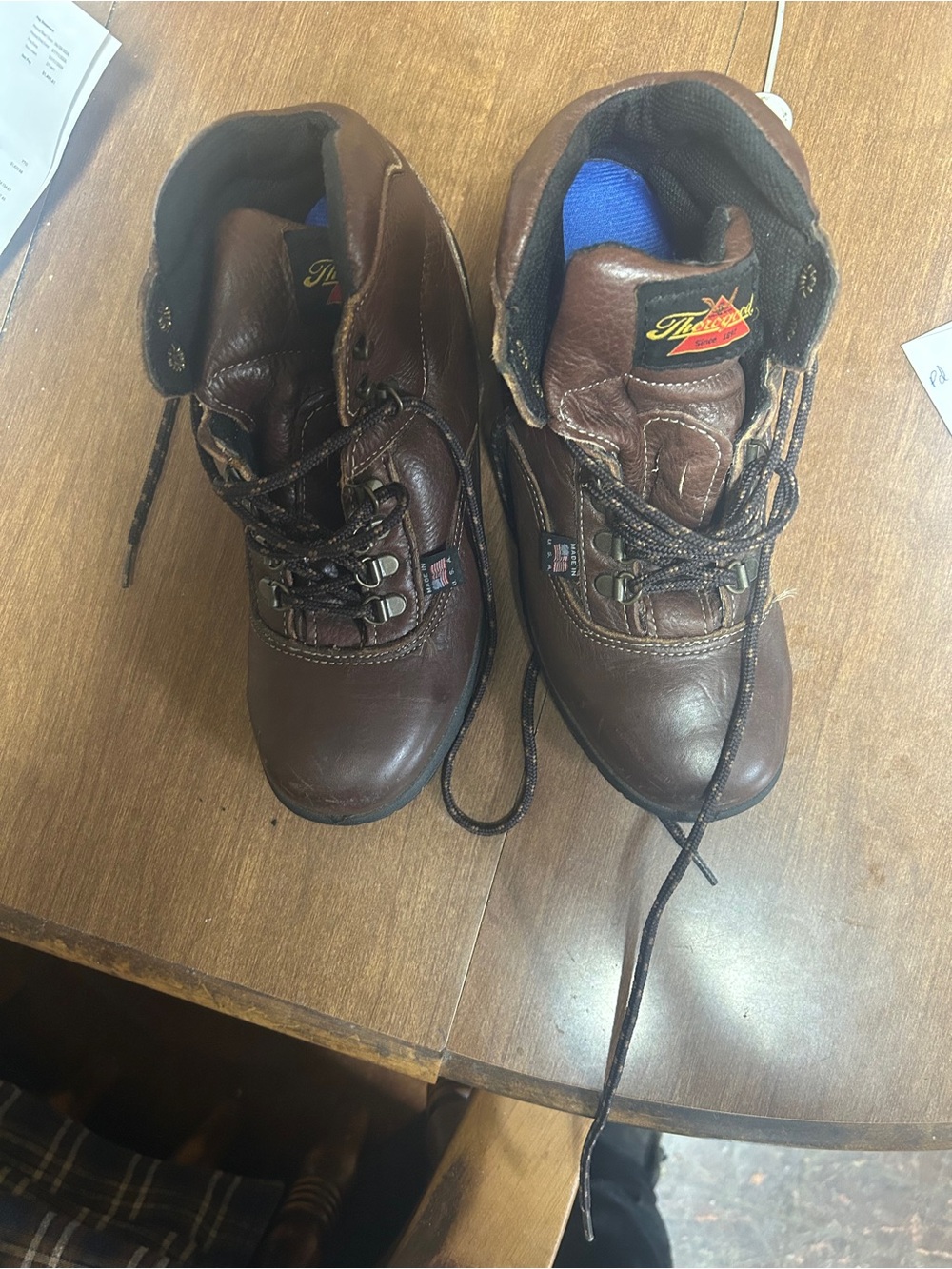Thorogood Women’s Brown Lace-Up Steel-Toe Work Boots